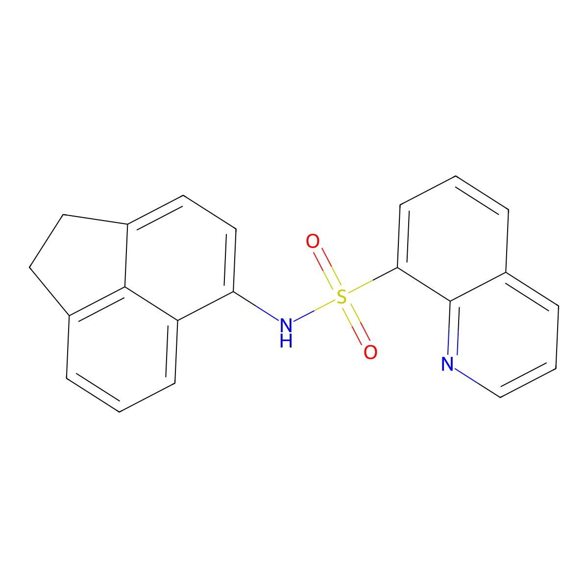 N-(1,2-dihydroacenaphthylen-5-yl)quinoline-8-sulfonamide molecular structure, CAS 701247-27-0