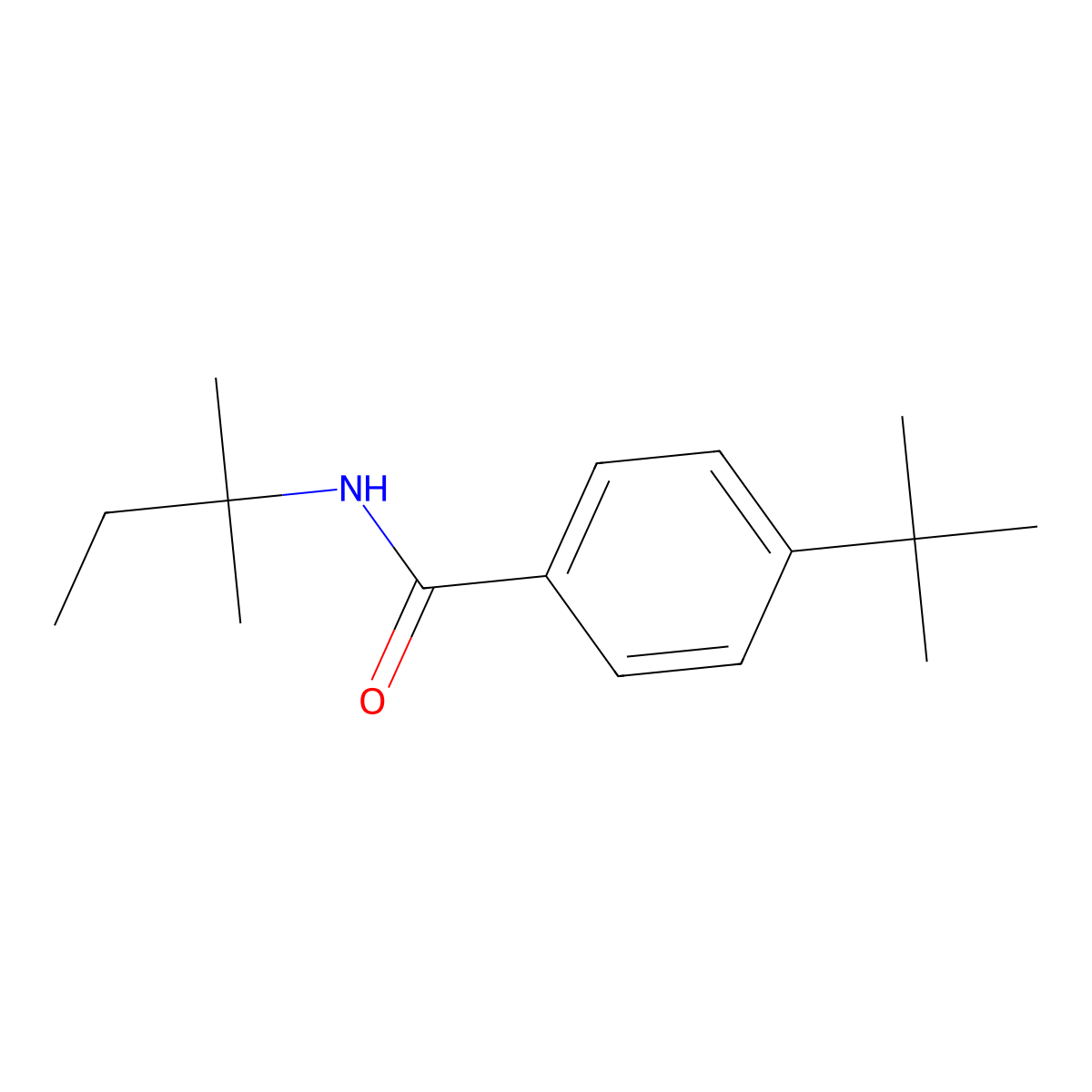 4-tert-butyl-N-(2-methylbutan-2-yl)benzamide molecular structure, CAS 701247-34-9