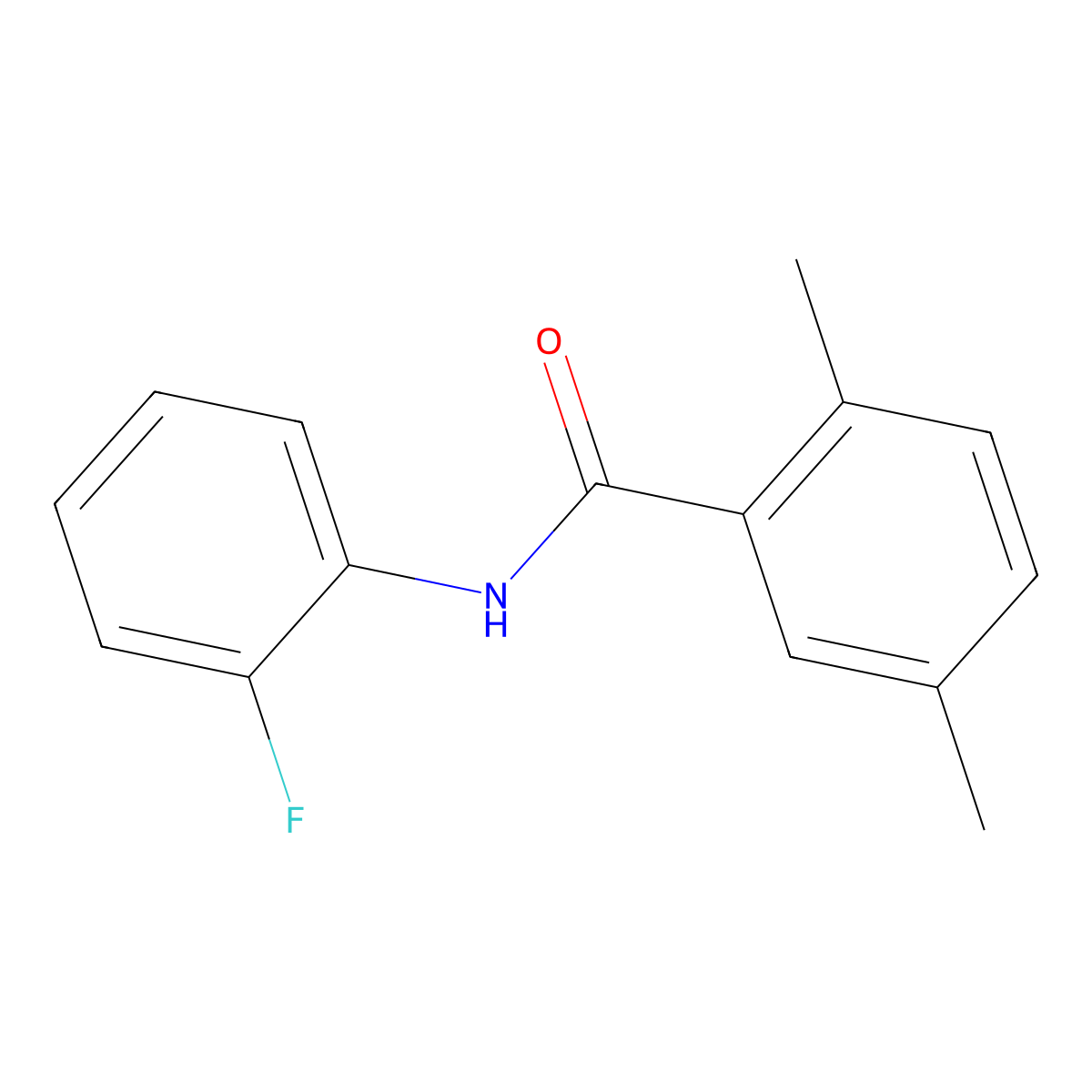 N-(2-fluorophenyl)-2,5-dimethylbenzamide molecular structure, CAS 701247-37-2