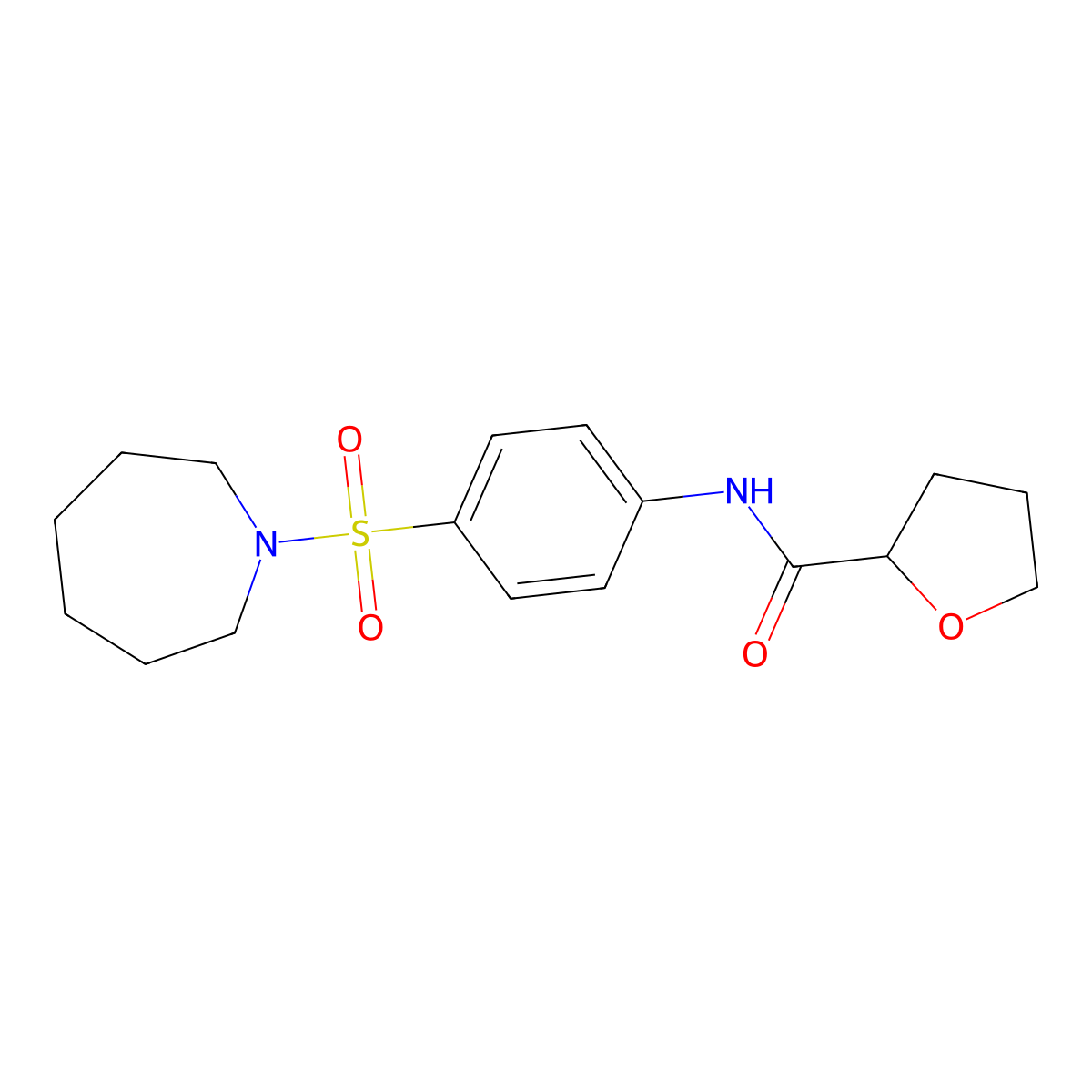 N-[4-(azepan-1-ylsulfonyl)phenyl]oxolane-2-carboxamide molecular structure, CAS 701247-62-3