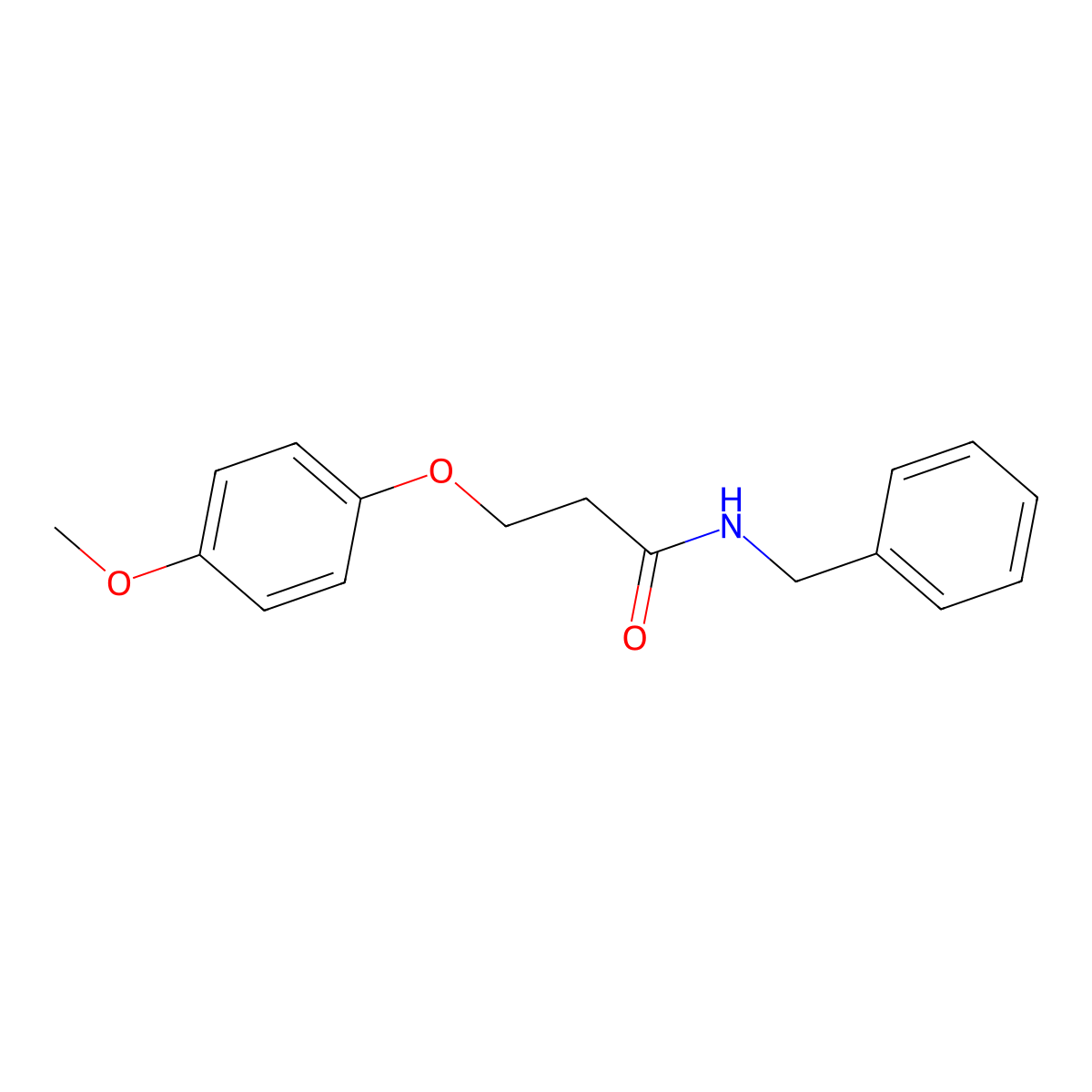 N-benzyl-3-(4-methoxyphenoxy)propanamide molecular structure, CAS 701247-72-5