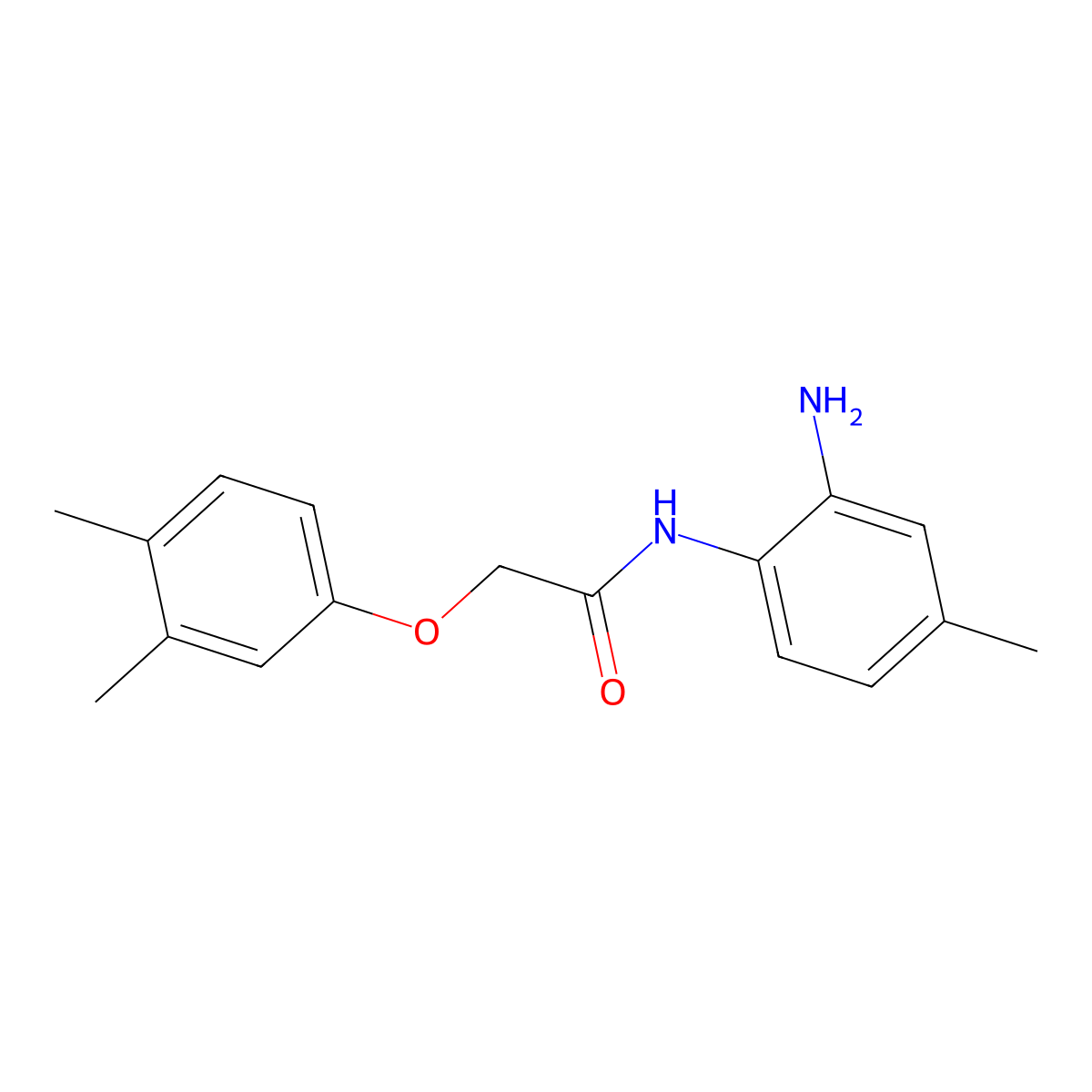 N-(2-amino-4-methylphenyl)-2-(3,4-dimethylphenoxy)acetamide molecular structure, CAS 701248-05-7