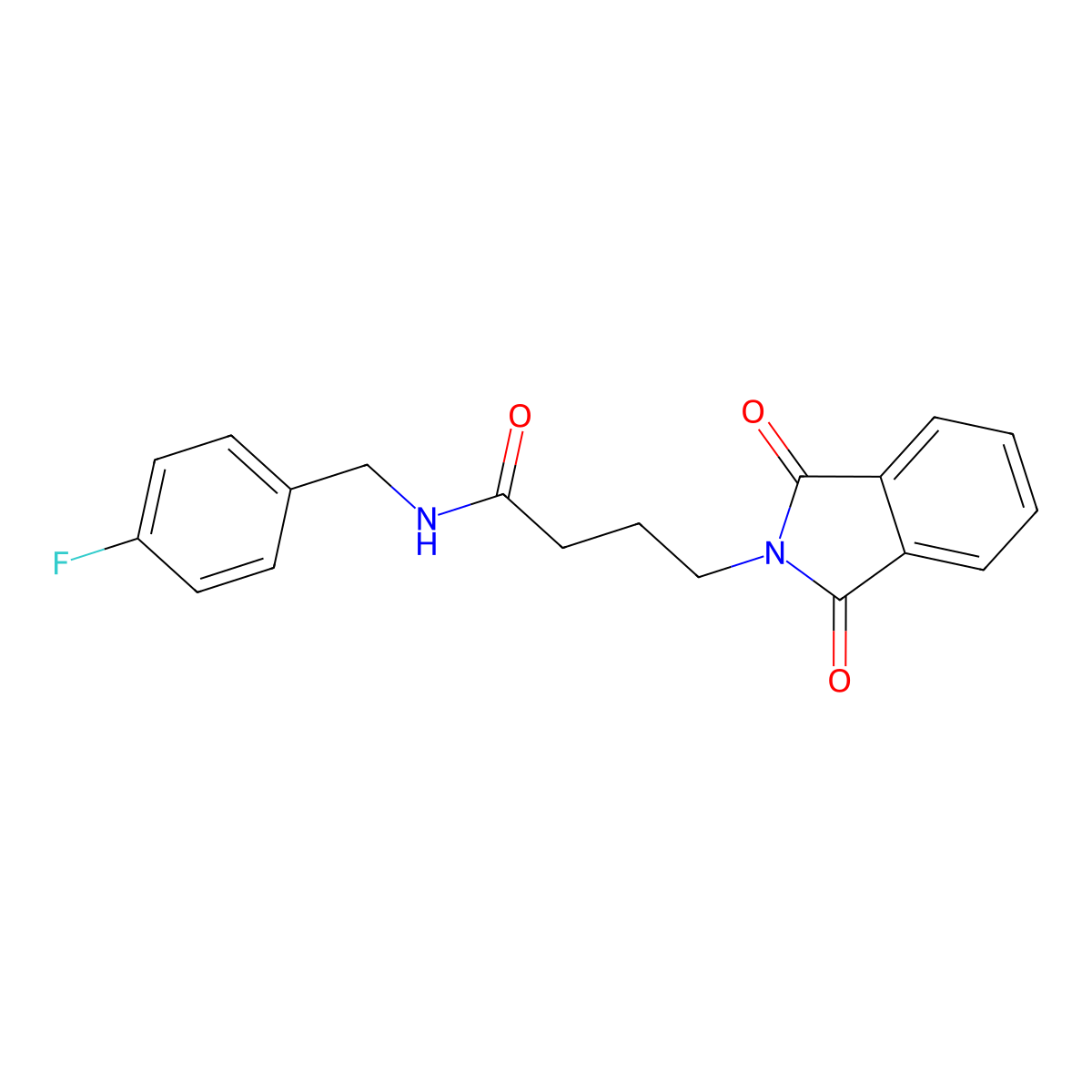 4-(1,3-dioxoisoindol-2-yl)-N-[(4-fluorophenyl)methyl]butanamide molecular structure, CAS 701248-18-2