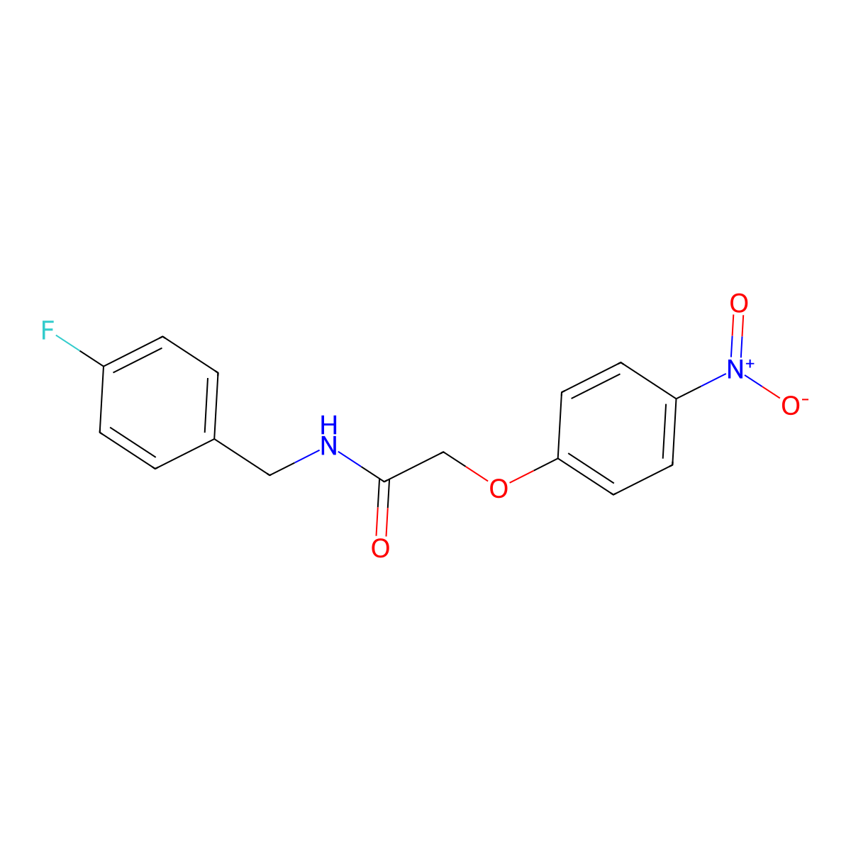 N-(4-fluorobenzyl)-2-(4-nitrophenoxy)acetamide molecular structure, CAS 701248-22-8
