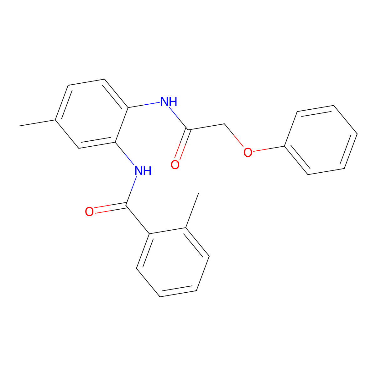 2-methyl-N-{5-methyl-2-[(phenoxyacetyl)amino]phenyl}benzamide molecular structure, CAS 701248-35-3