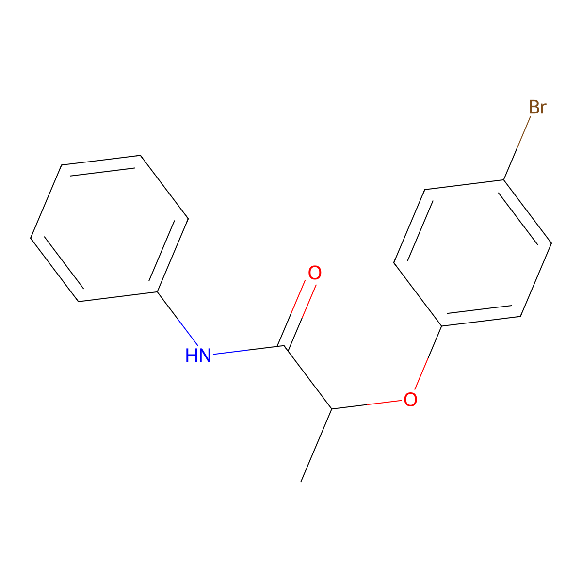 2-(4-bromophenoxy)-N-phenylpropanamide molecular structure, CAS 701248-46-6