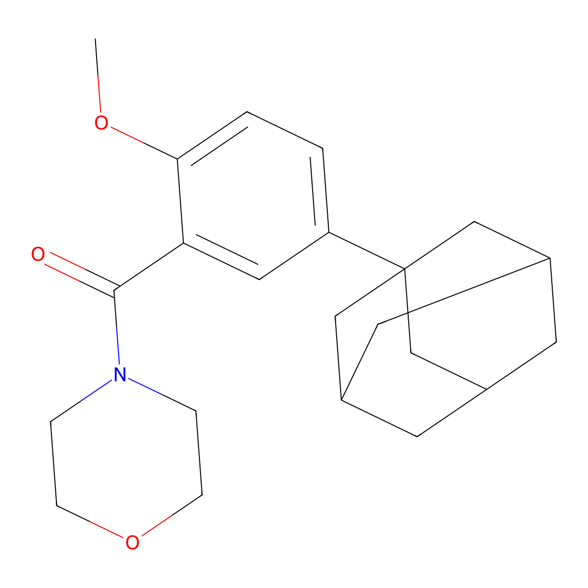 5-Adamantanyl-2-methoxyphenyl morpholin-4-yl ketone molecular structure, CAS 701248-90-0