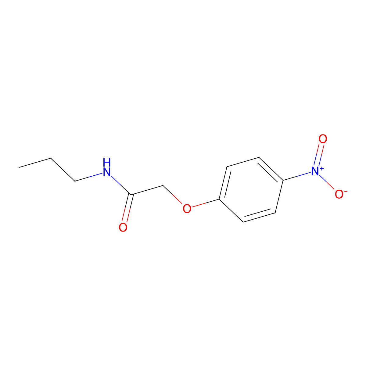 2-(4-nitrophenoxy)-N-propylacetamide molecular structure, CAS 701248-94-4