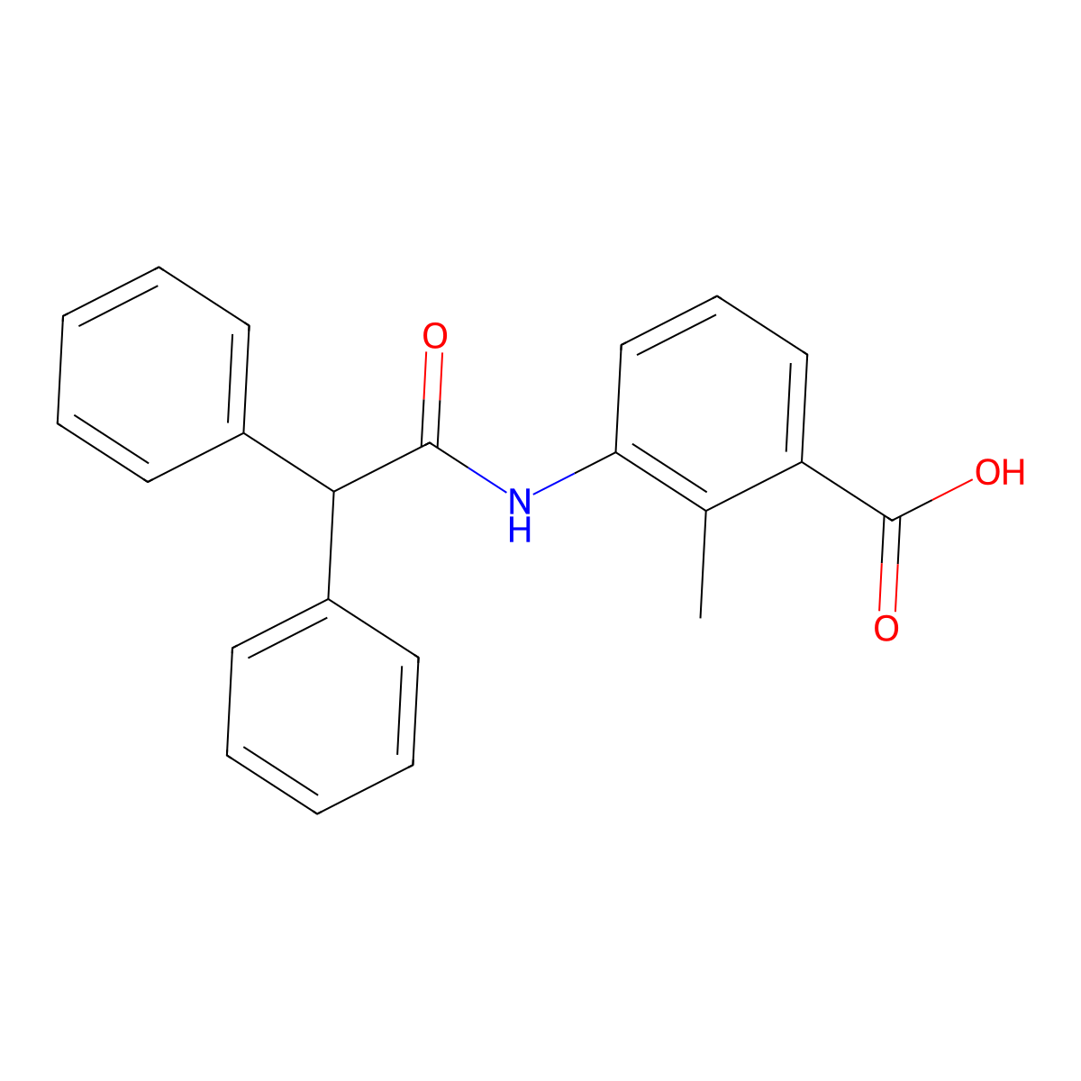 3-[(Diphenylacetyl)amino]-2-methylbenzoic acid molecular structure, CAS 701249-02-7