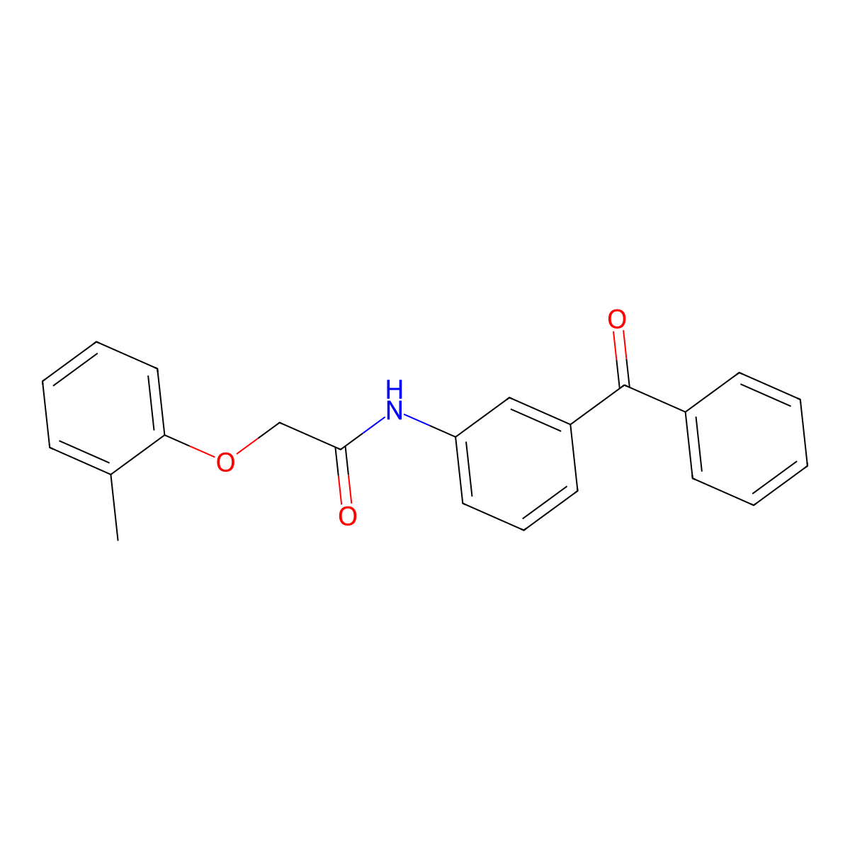 N-(3-benzoylphenyl)-2-(2-methylphenoxy)acetamide molecular structure, CAS 701249-23-2