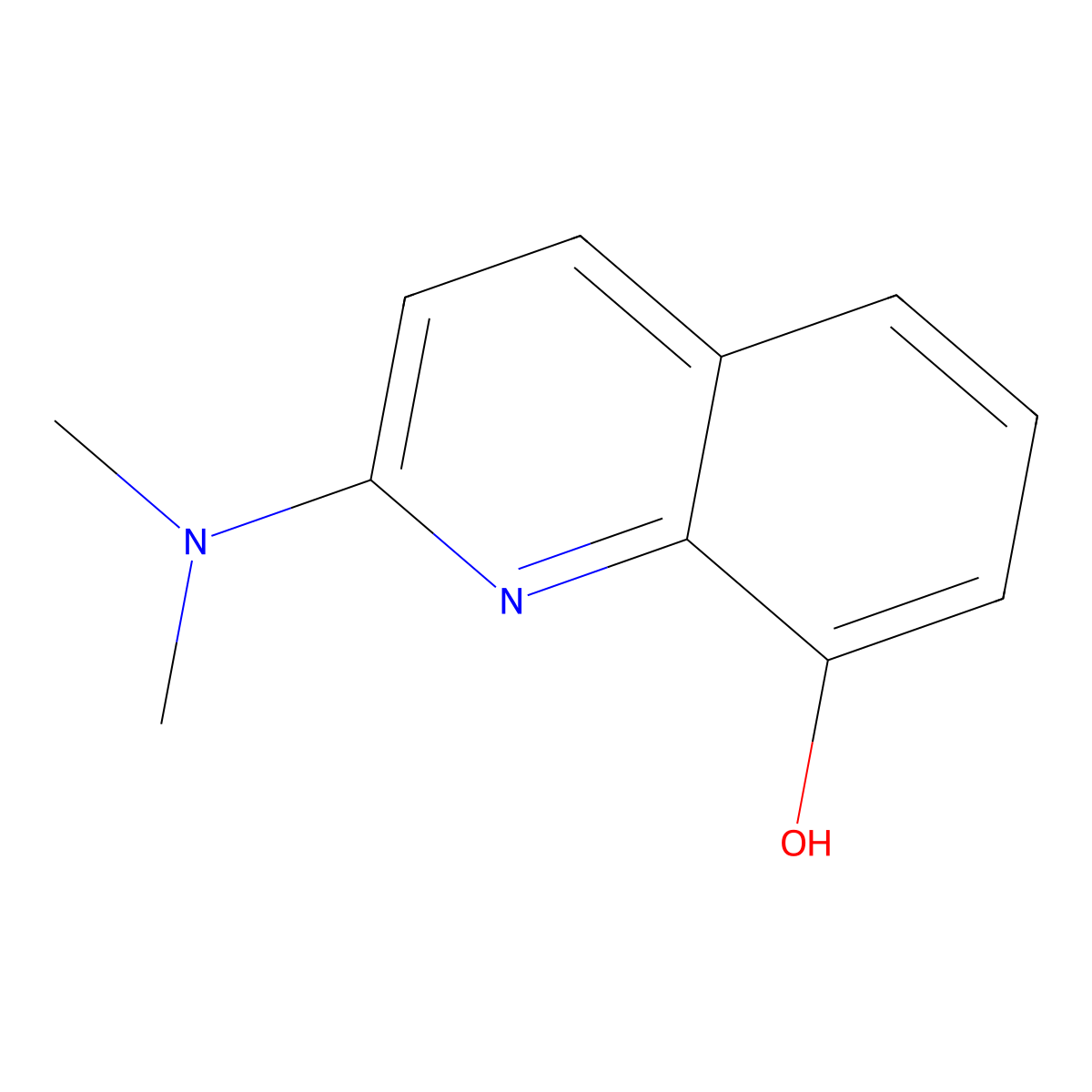2-(Dimethylamino)-8-quinolinol molecular structure, CAS 70125-18-7