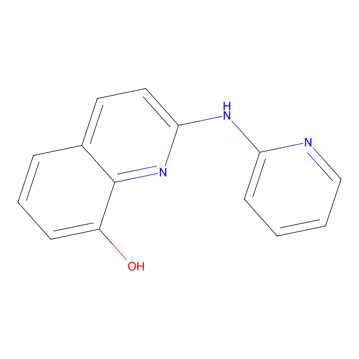 2-(Pyridin-2-ylamino)quinolin-8-ol molecular structure, CAS 70125-23-4