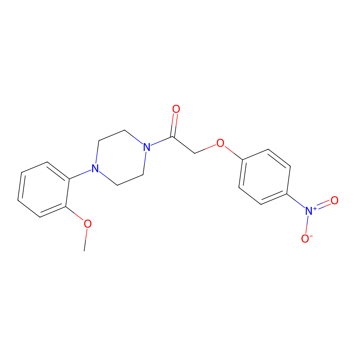 1-[4-(2-Methoxyphenyl)piperazin-1-yl]-2-(4-nitrophenoxy)ethanone molecular structure, CAS 701250-45-5