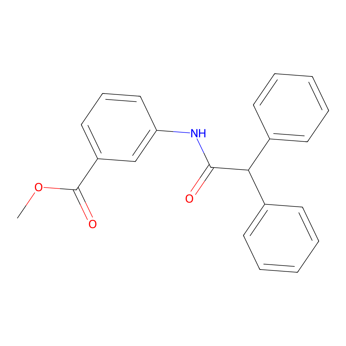 Methyl 3-[(diphenylacetyl)amino]benzoate molecular structure, CAS 701250-66-0