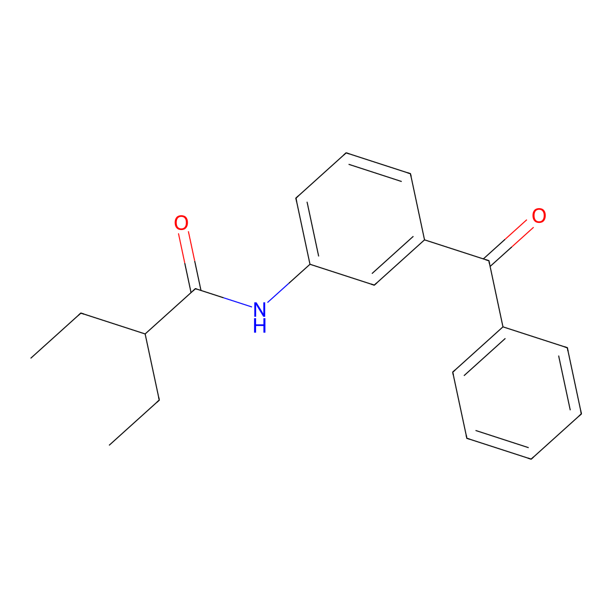 N-(3-benzoylphenyl)-2-ethylbutanamide molecular structure, CAS 701251-12-9