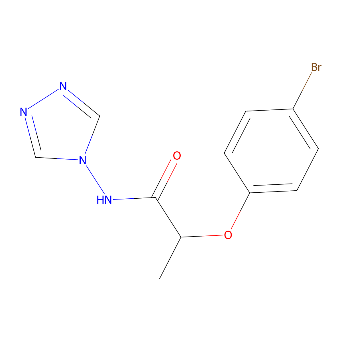 2-(4-bromophenoxy)-N-(4H-1,2,4-triazol-4-yl)propanamide molecular structure, CAS 701251-19-6