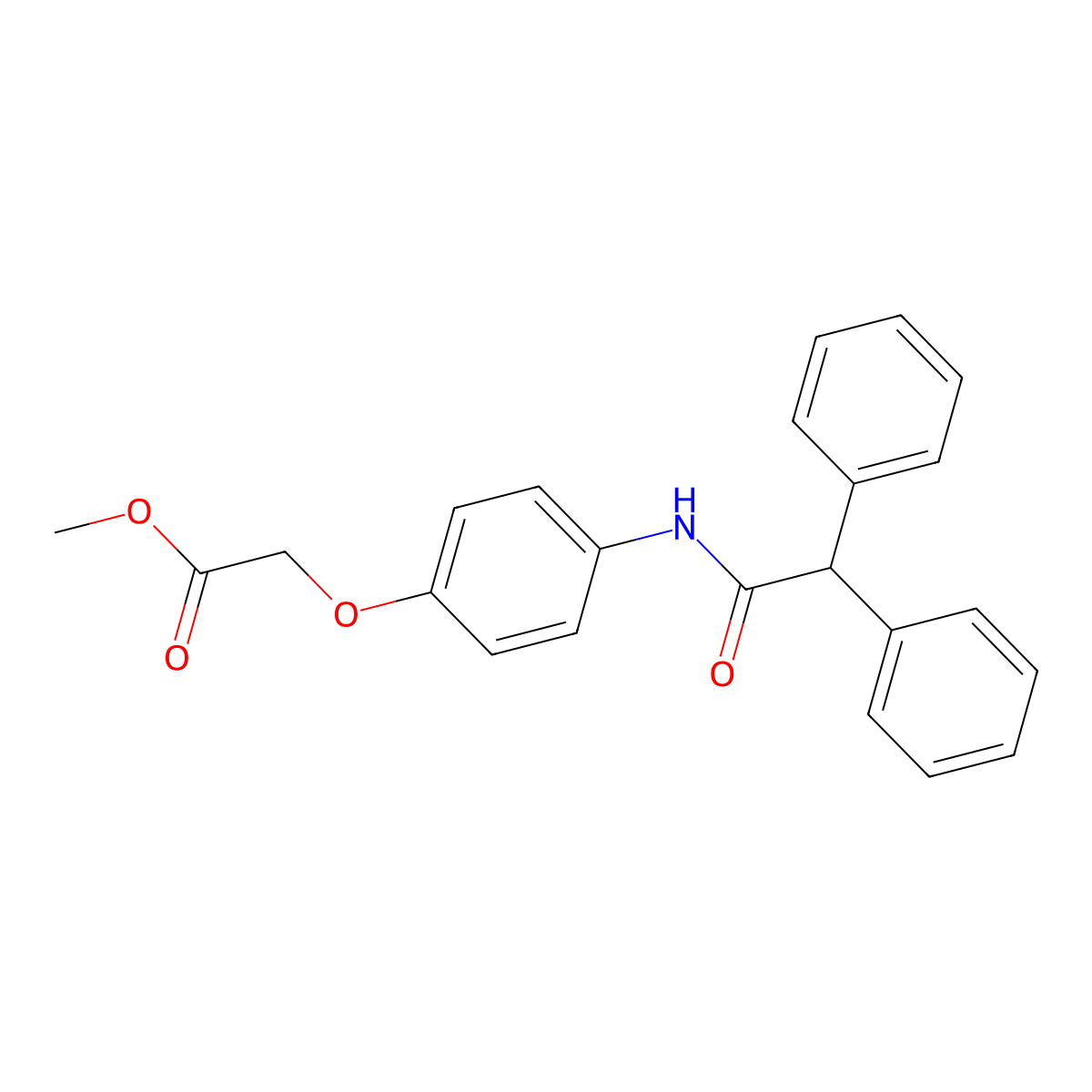 Methyl {4-[(diphenylacetyl)amino]phenoxy}acetate molecular structure, CAS 701251-36-7