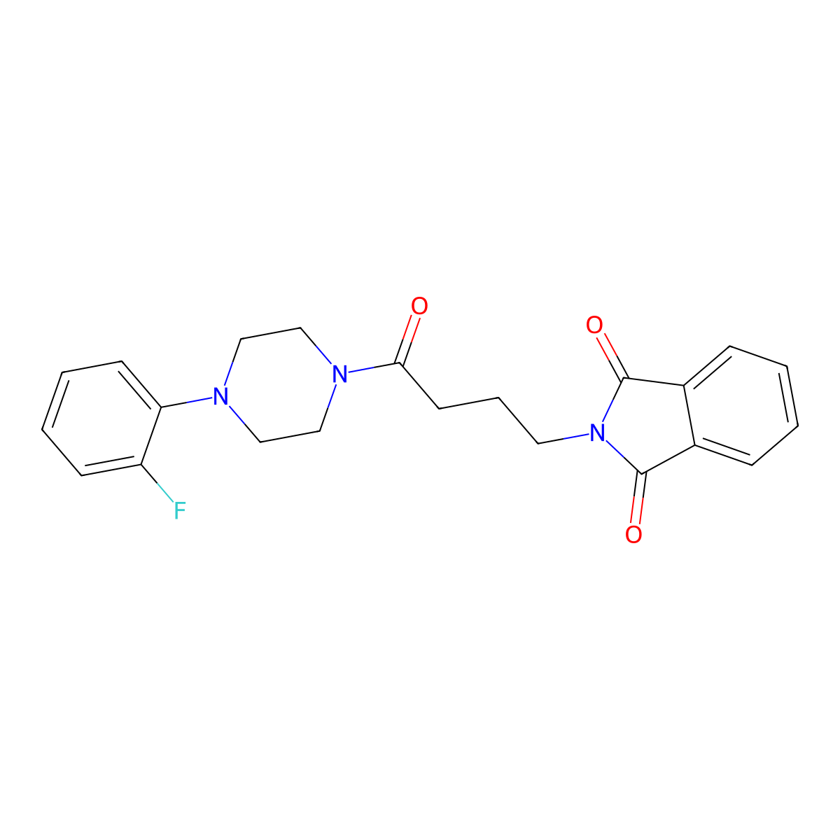 2-[4-[4-(2-Fluorophenyl)piperazin-1-yl]-4-oxobutyl]isoindole-1,3-dione molecular structure, CAS 701251-46-9
