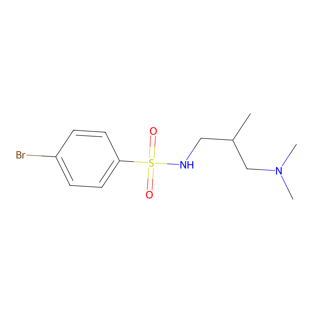 4-bromo-N-[3-(dimethylamino)-2-methylpropyl]benzenesulfonamide molecular structure, CAS 701251-64-1