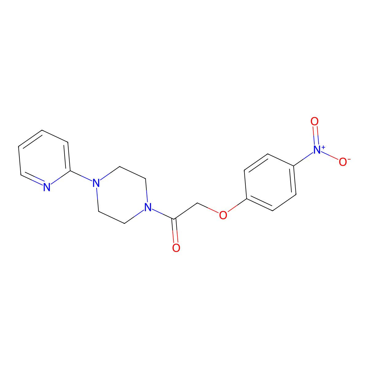 2-(4-Nitrophenoxy)-1-(4-pyridin-2-ylpiperazin-1-yl)ethanone molecular structure, CAS 701251-79-8
