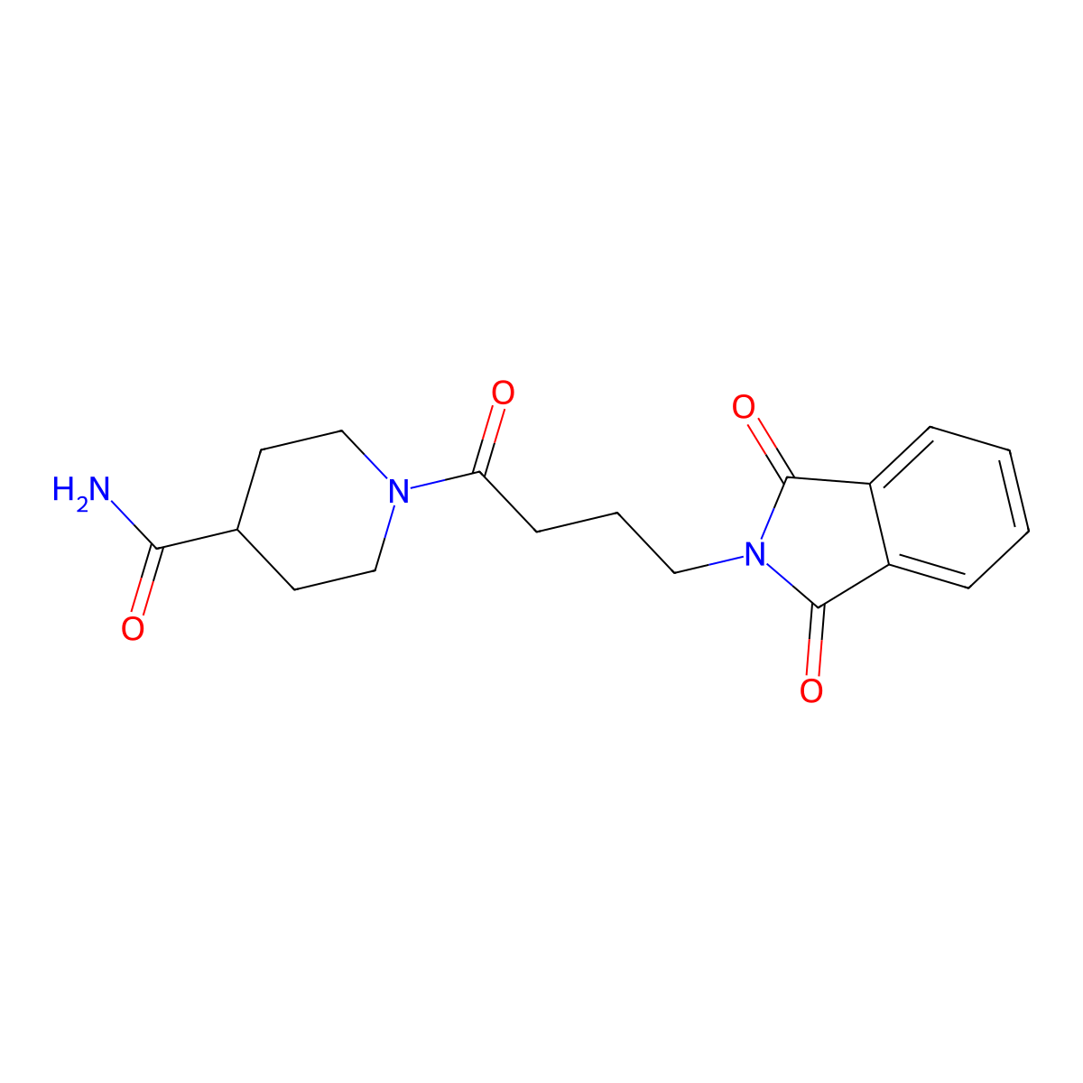 1-[4-(1,3-Dioxoisoindol-2-yl)butanoyl]piperidine-4-carboxamide molecular structure, CAS 701252-02-0