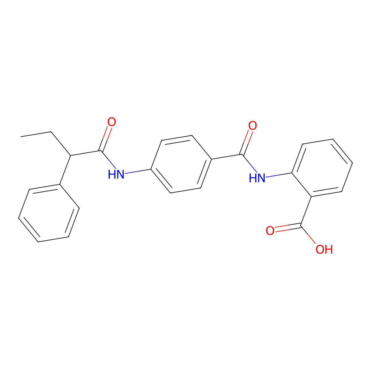 2-[[4-(2-phenylbutanoylamino)benzoyl]amino]benzoic Acid molecular structure, CAS 701252-55-3