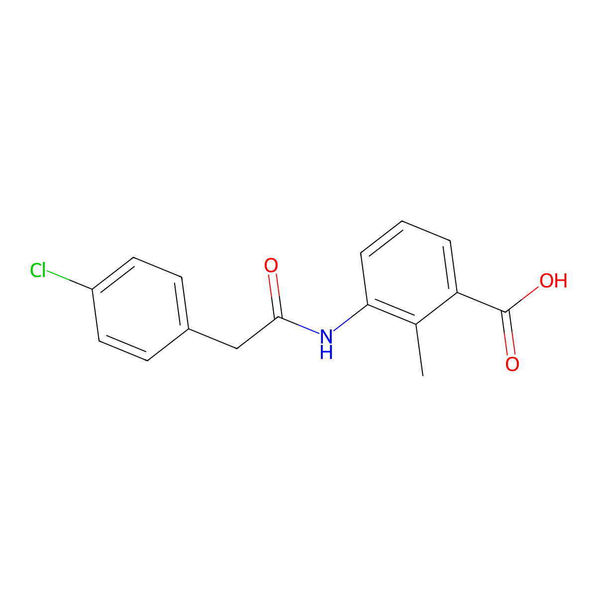 3-{[(4-Chlorophenyl)acetyl]amino}-2-methylbenzoic acid molecular structure, CAS 701252-65-5
