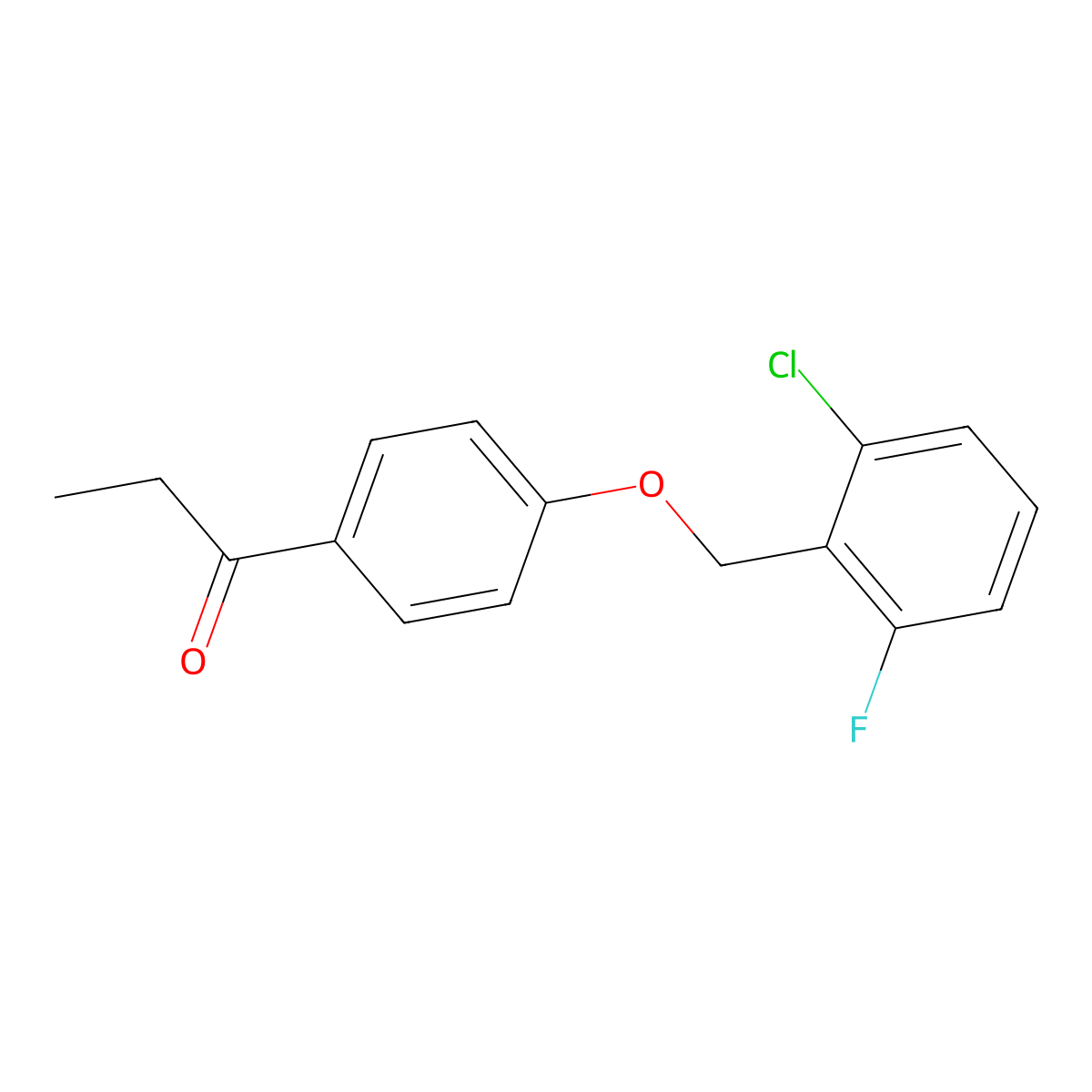1-[4-[(2-Chloro-6-fluorophenyl)methoxy]phenyl]propan-1-one molecular structure, CAS 701253-02-3