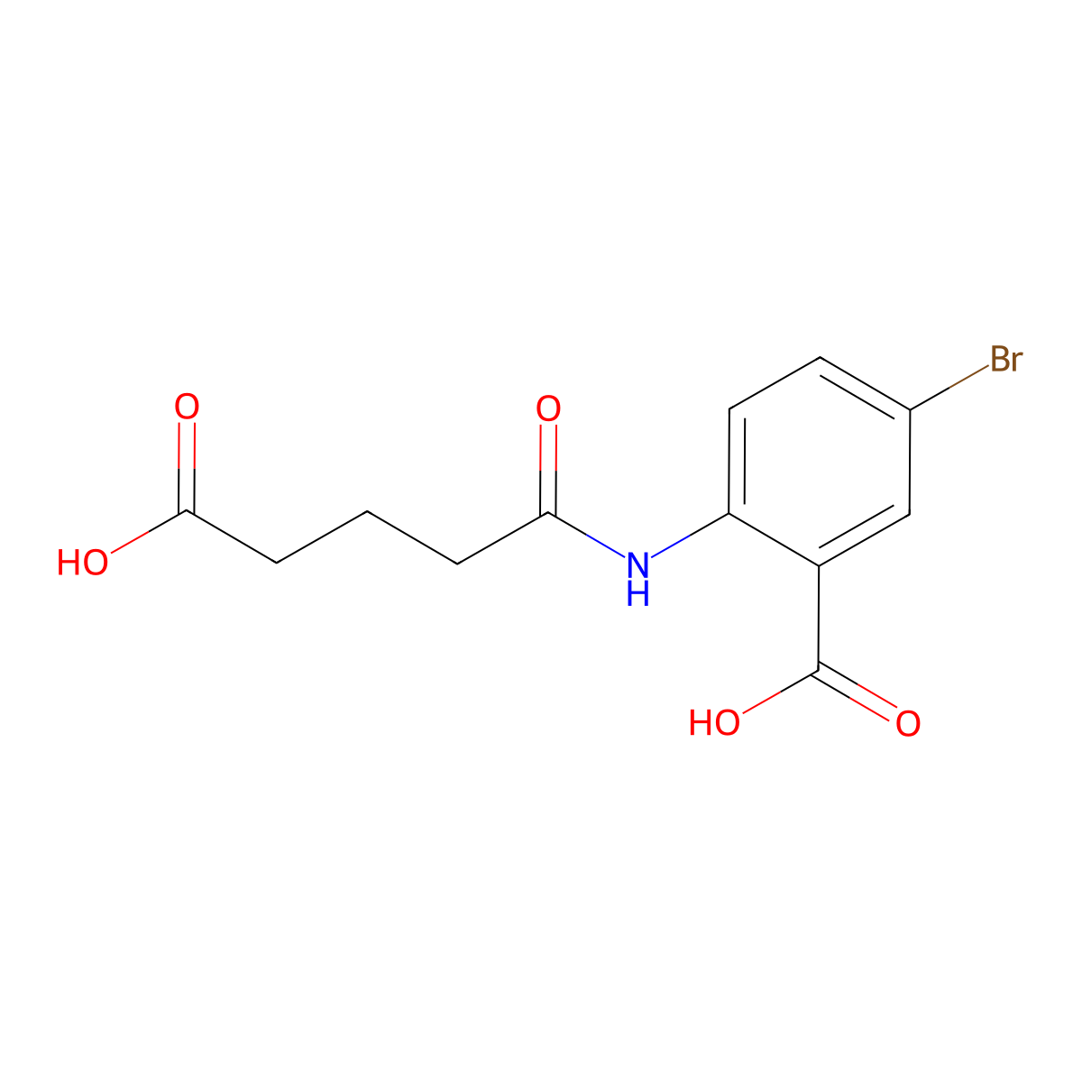 5-Bromo-2-[(4-carboxybutanoyl)amino]benzoic acid molecular structure, CAS 701254-30-0