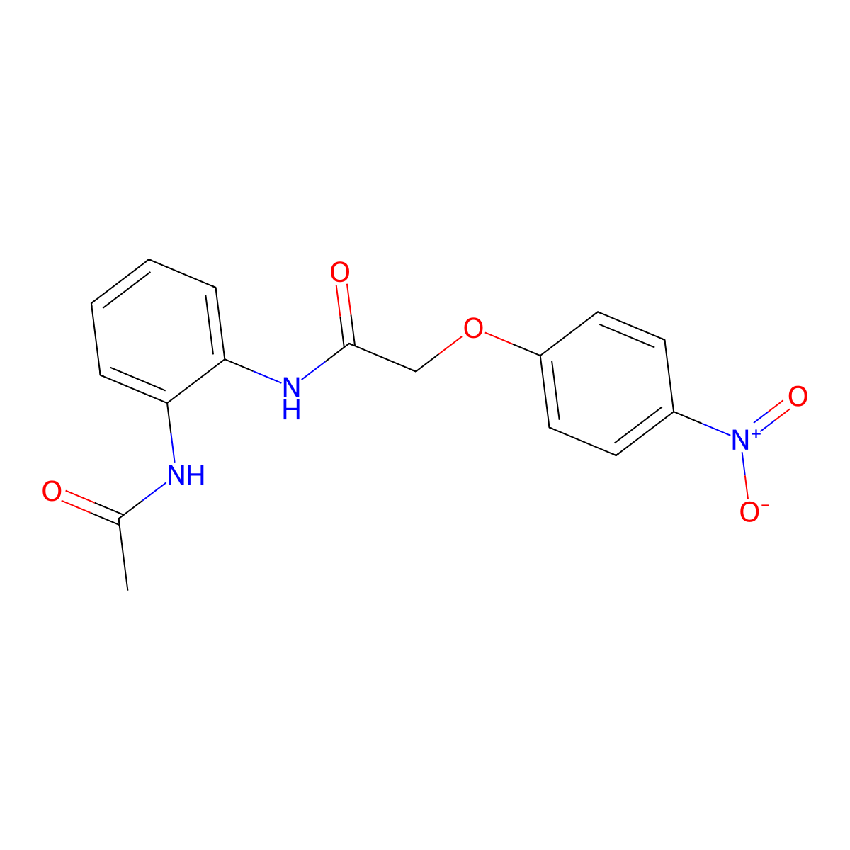 N-(2-acetamidophenyl)-2-(4-nitrophenoxy)acetamide molecular structure, CAS 701254-31-1