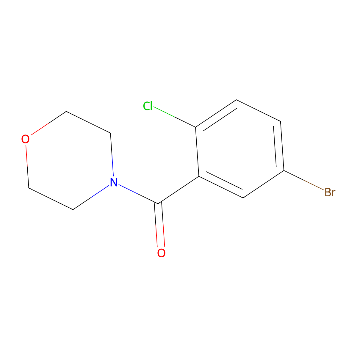 1-Bromo-4-chloro-3-(morpholinocarbonyl)benzene molecular structure, CAS 701254-38-8