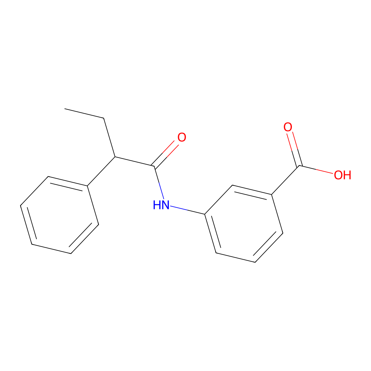 3-(2-phenylbutanoylamino)benzoic Acid molecular structure, CAS 701255-19-8