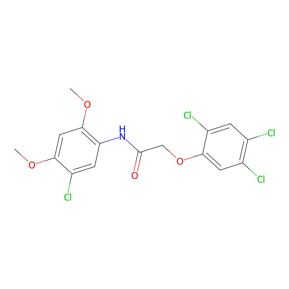 N-(5-chloro-2,4-dimethoxyphenyl)-2-(2,4,5-trichlorophenoxy)acetamide molecular structure, CAS 701255-38-1