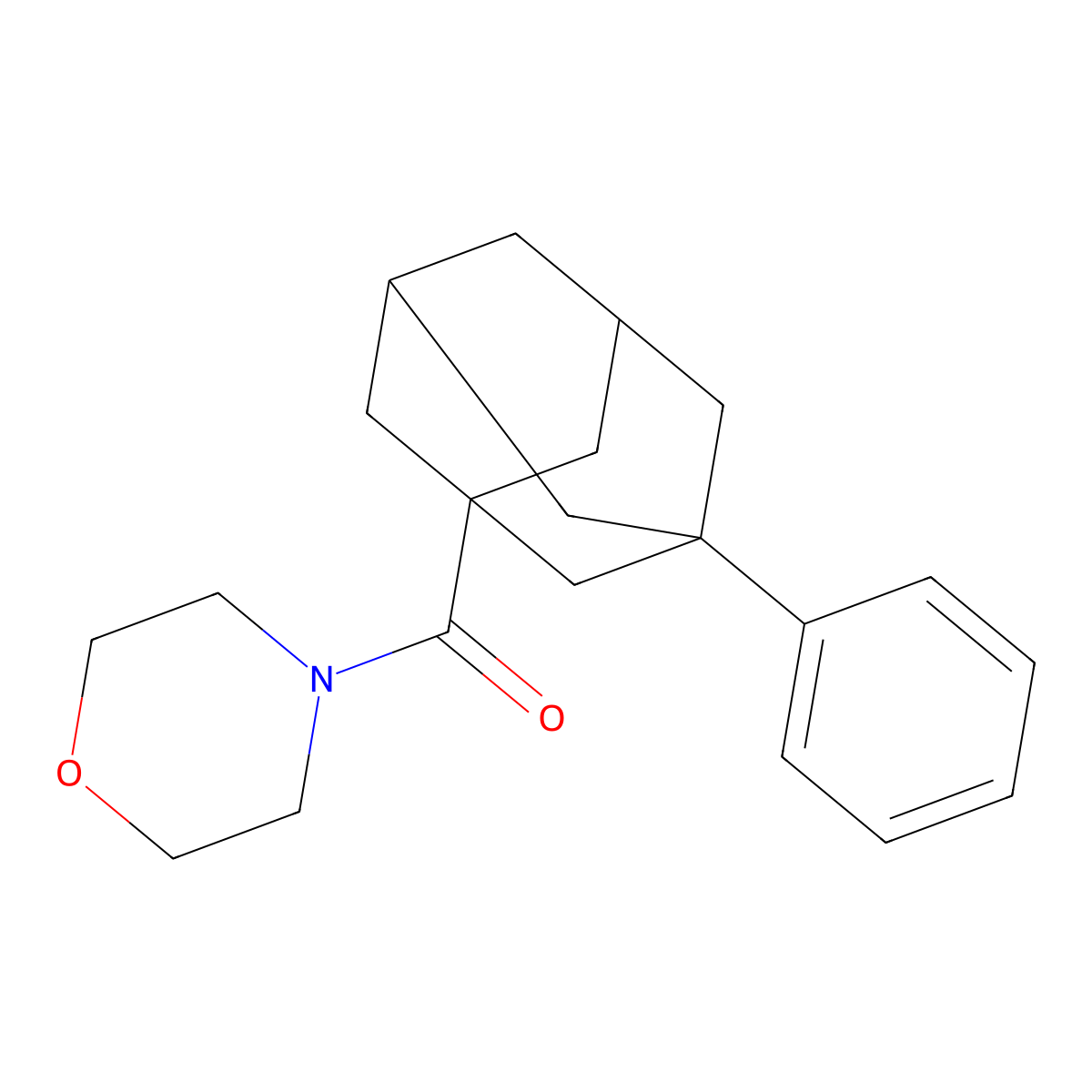 4-[(3-Phenyl-1-adamantyl)carbonyl]morpholine molecular structure, CAS 701255-41-6