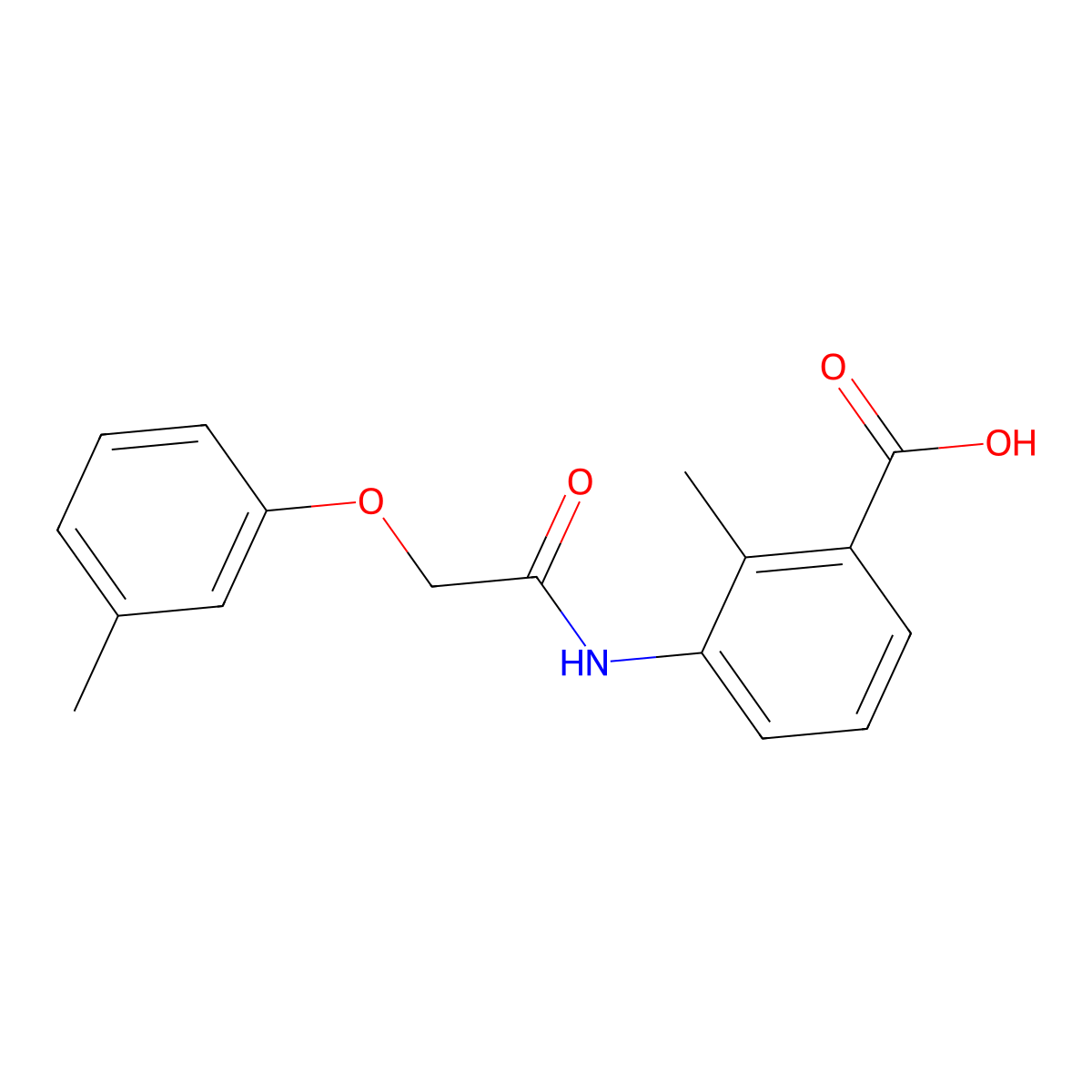 2-Methyl-3-{[(3-methylphenoxy)acetyl]amino}benzoic acid molecular structure, CAS 701256-35-1