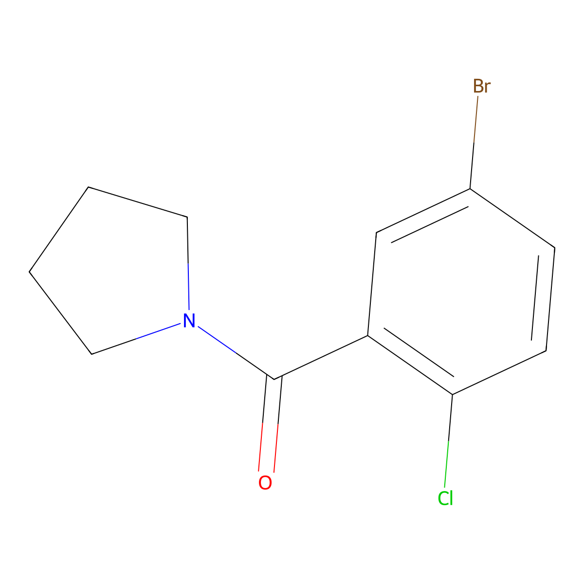 1-(5-Bromo-2-chlorobenzoyl)pyrrolidine molecular structure, CAS 701256-51-1