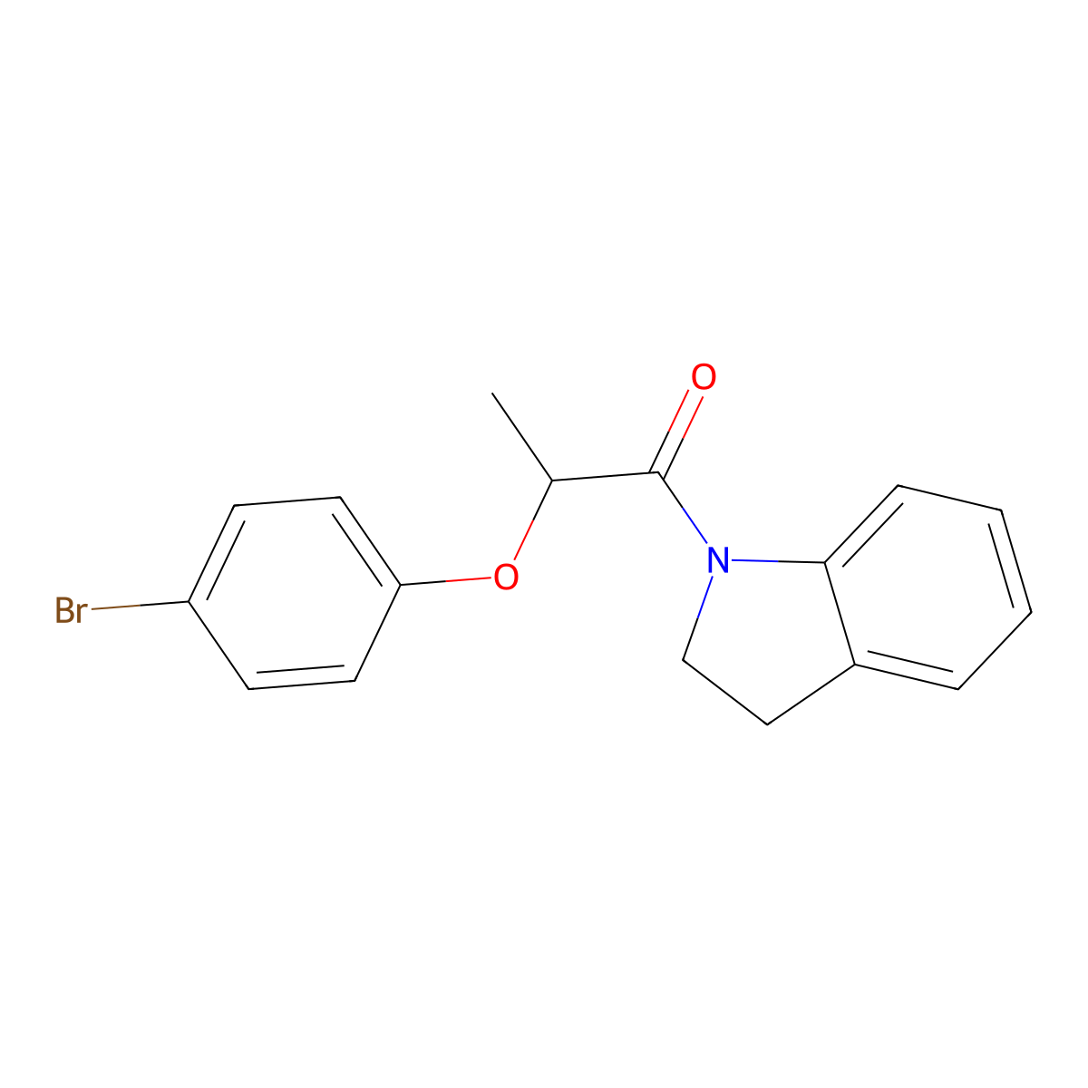 1-[2-(4-Bromophenoxy)propanoyl]indoline molecular structure, CAS 701256-61-3