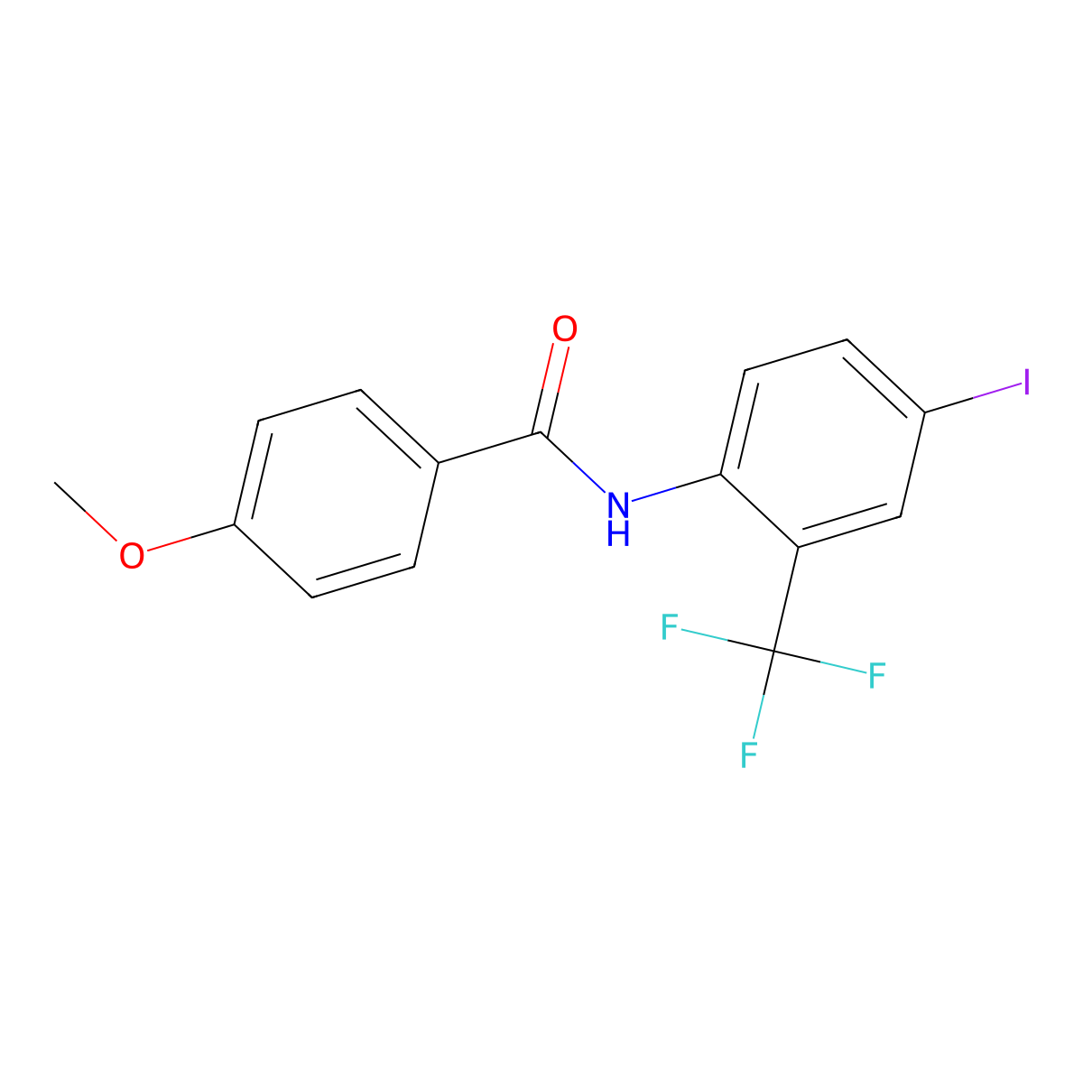N-[4-iodo-2-(trifluoromethyl)phenyl]-4-methoxybenzamide molecular structure, CAS 701257-28-5