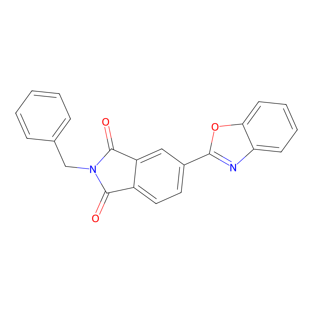 5-(1,3-Benzoxazol-2-yl)-2-benzylisoindole-1,3-dione molecular structure, CAS 701257-42-3