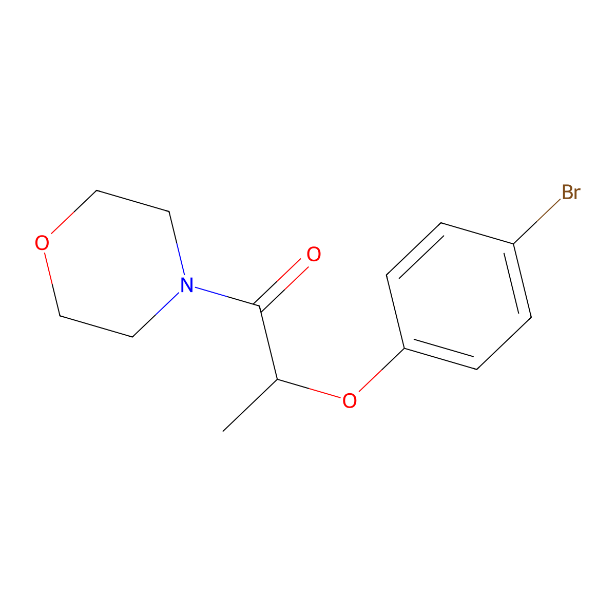 2-(4-Bromophenoxy)-1-morpholin-4-ylpropan-1-one molecular structure, CAS 701257-73-0