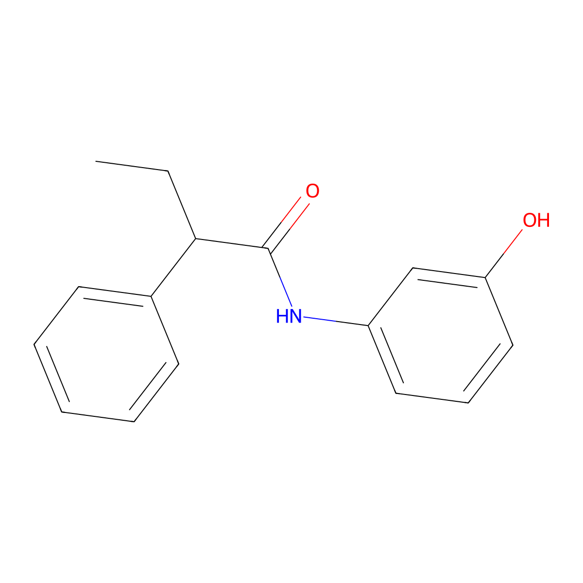 N-(3-hydroxyphenyl)-2-phenylbutanamide molecular structure, CAS 701257-86-5