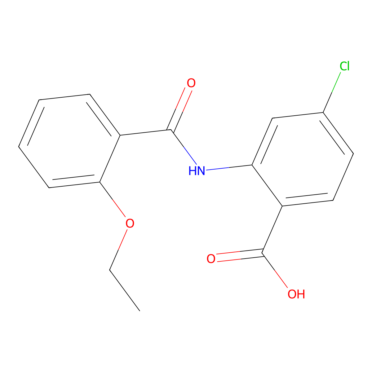 4-Chloro-2-{[(2-ethoxyphenyl)carbonyl]amino}benzoic acid molecular structure, CAS 701257-89-8
