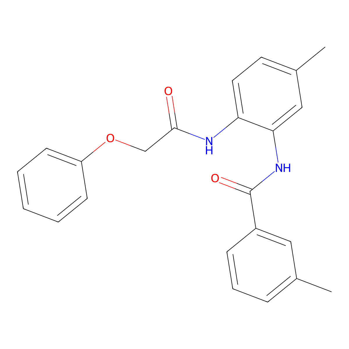 3-methyl-N-{5-methyl-2-[(phenoxyacetyl)amino]phenyl}benzamide molecular structure, CAS 701258-04-0