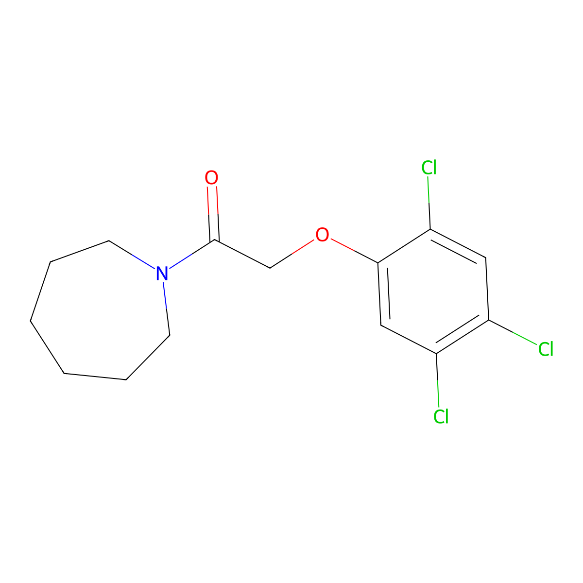 1-(Azepan-1-yl)-2-(2,4,5-trichlorophenoxy)ethanone molecular structure, CAS 701258-48-2