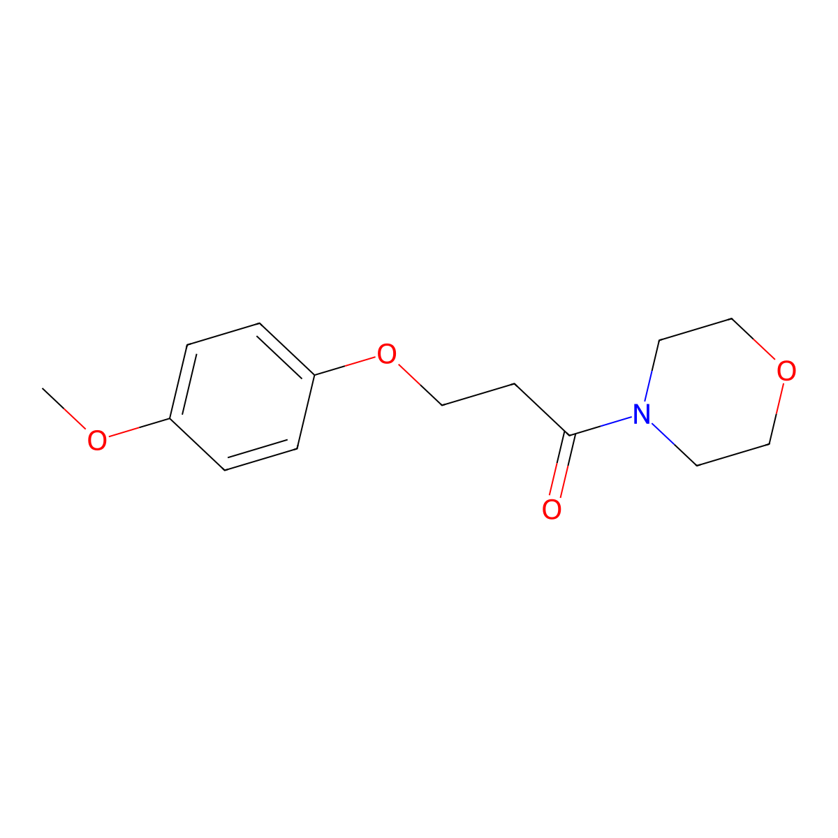 3-(4-Methoxyphenoxy)-1-morpholin-4-ylpropan-1-one molecular structure, CAS 701258-59-5