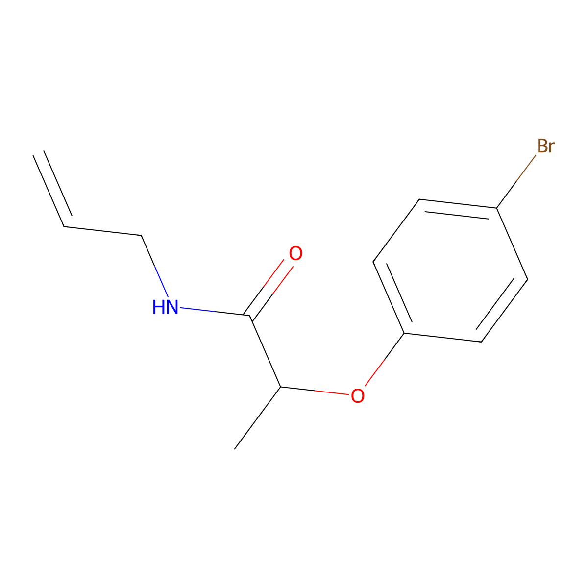2-(4-bromophenoxy)-N-(prop-2-en-1-yl)propanamide molecular structure, CAS 701259-10-1