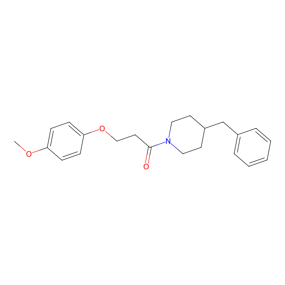 1-(4-Benzylpiperidin-1-yl)-3-(4-methoxyphenoxy)propan-1-one molecular structure, CAS 701259-35-0