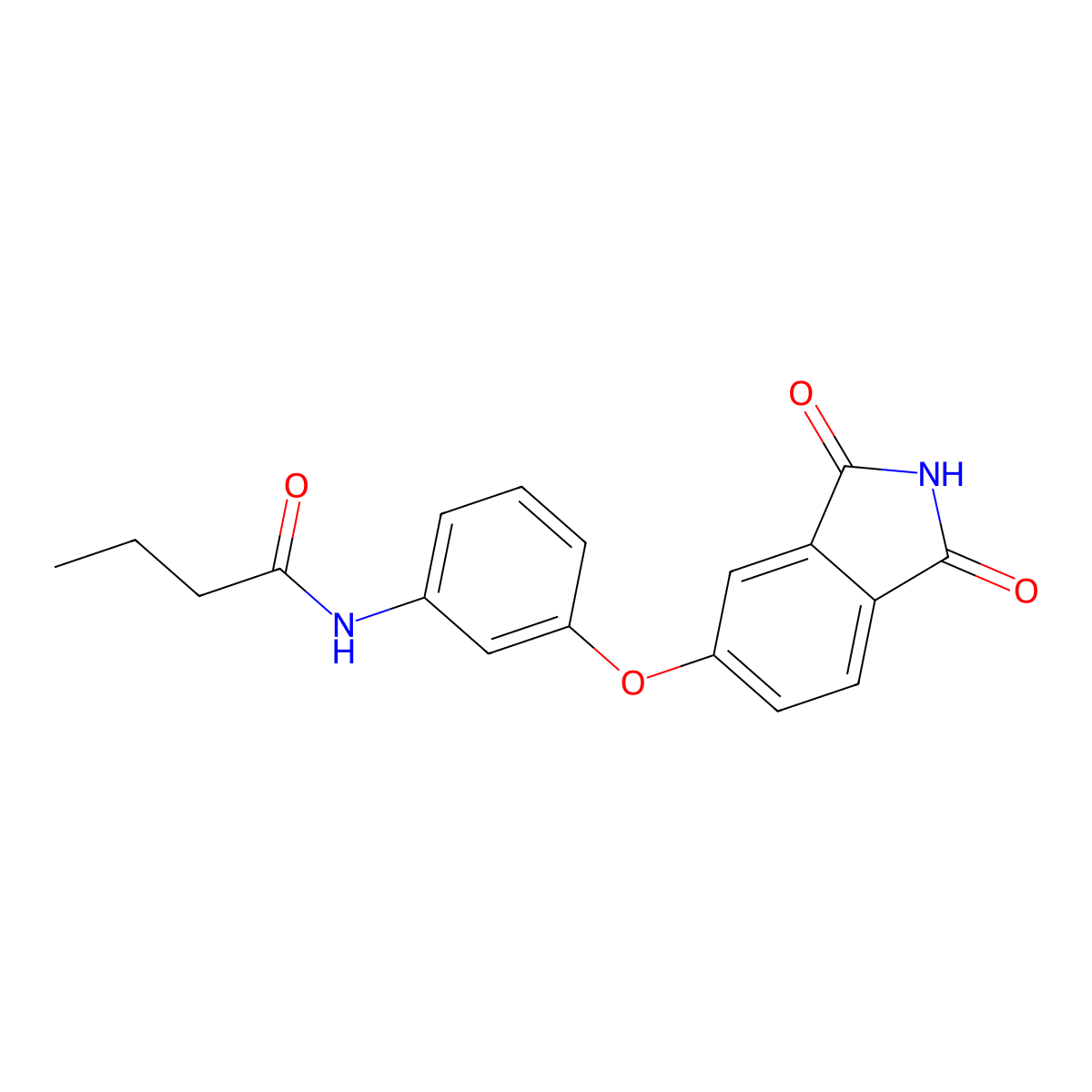N-[3-(1,3-dioxoisoindol-5-yl)oxyphenyl]butanamide molecular structure, CAS 701259-81-6