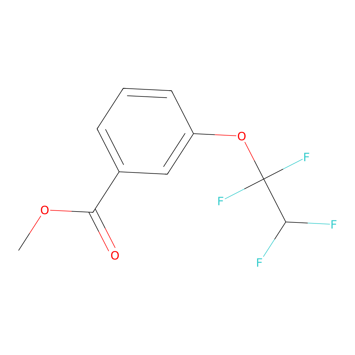 Methyl 3-(1,1,2,2-tetrafluoroethoxy)benzoate molecular structure, CAS 70126-45-3