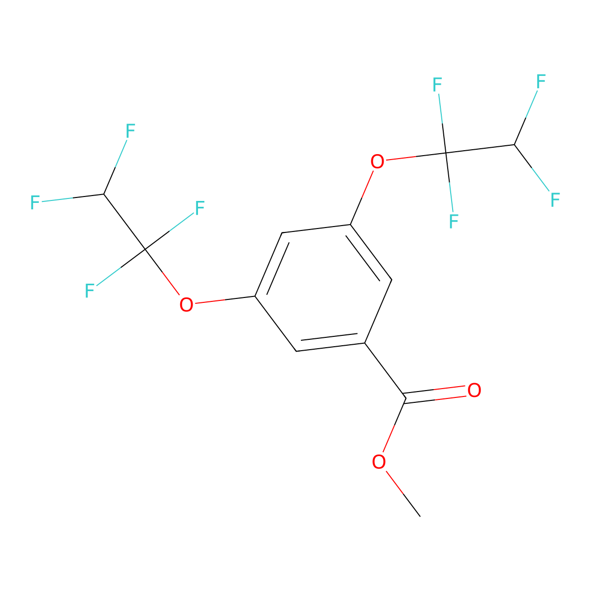 Methyl 3,5-bis(1,1,2,2-tetrafluoroethoxy)benzoate molecular structure, CAS 70126-46-4